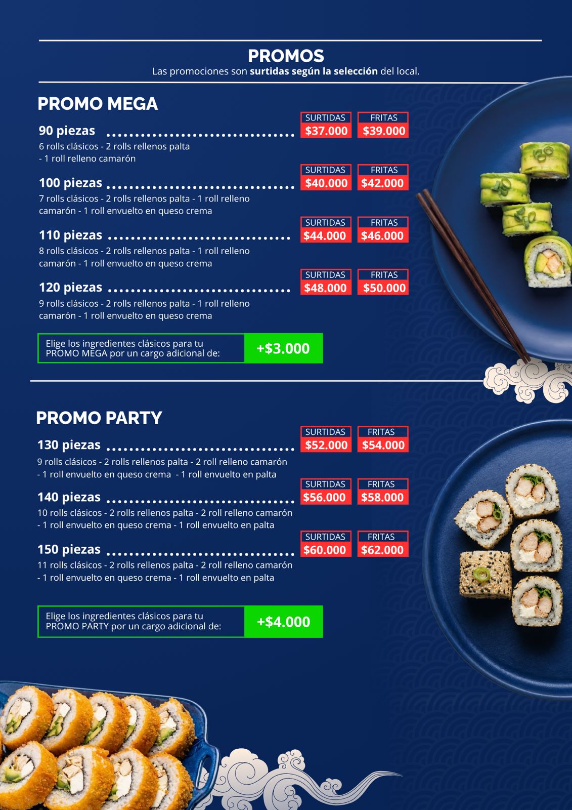 Menú ROA Sushi 3