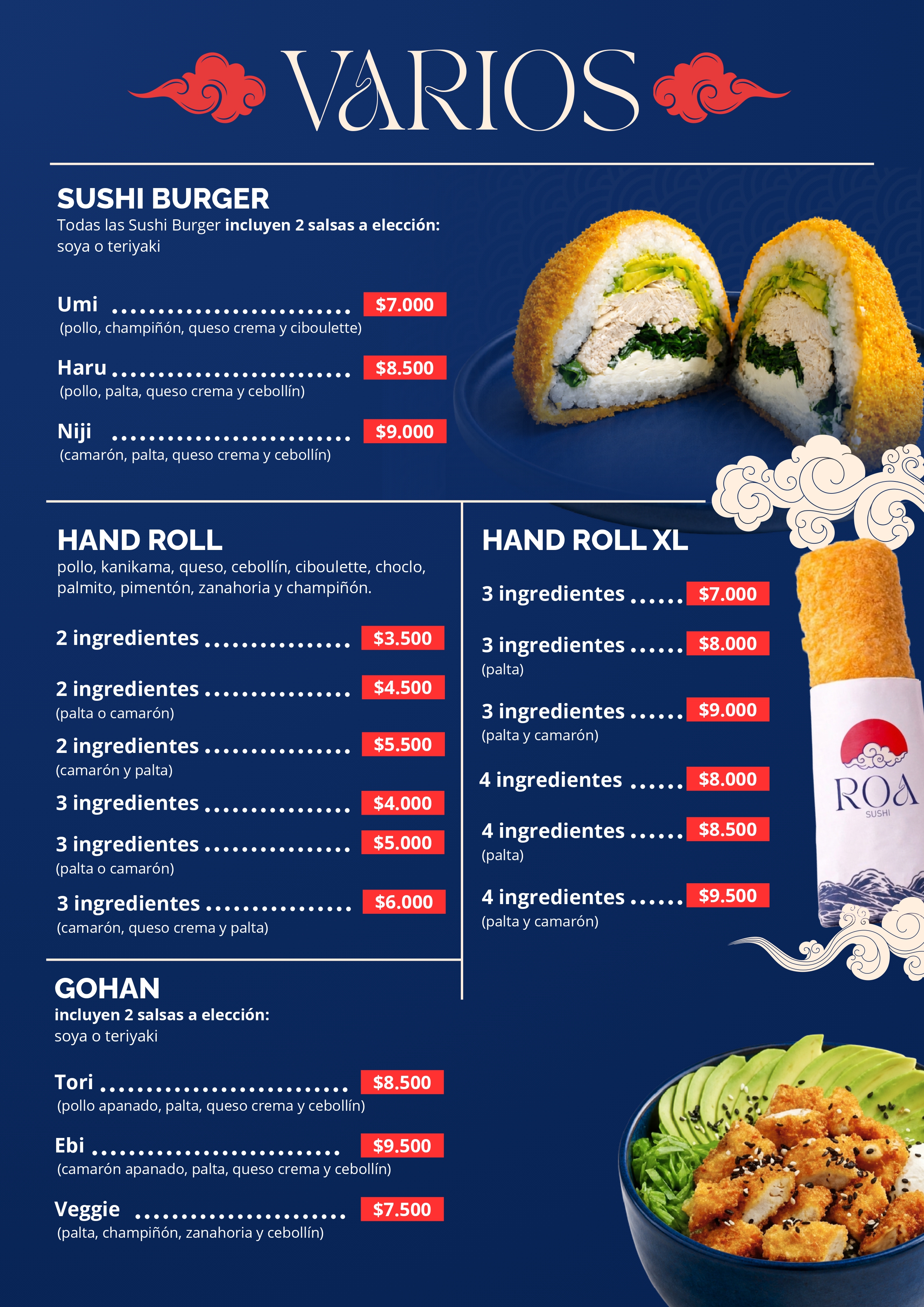 Menú ROA Sushi 4